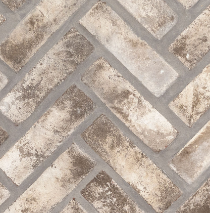 Bricco Plaza Taupe Clay Herringbone