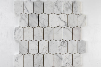 Elongated Hexagon - Carrara