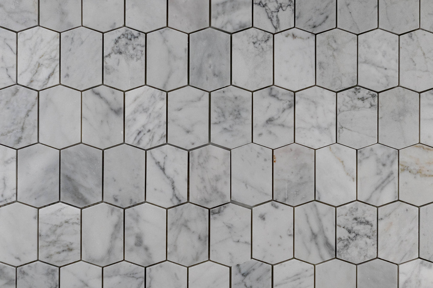 Elongated Hexagon - Carrara