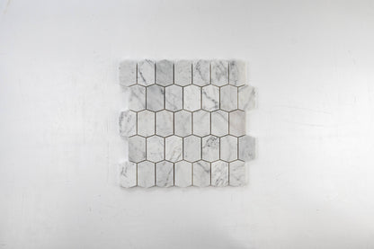 Elongated Hexagon - Carrara