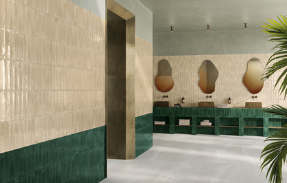 ES Brick Deco Arco 3D Verde Glossy Subway