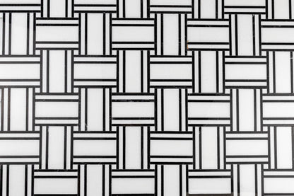 Lyon Strip - Thassos with Jet Black