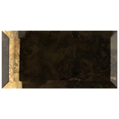 Lavern Antique Mirror Gold 3x6 Beveled