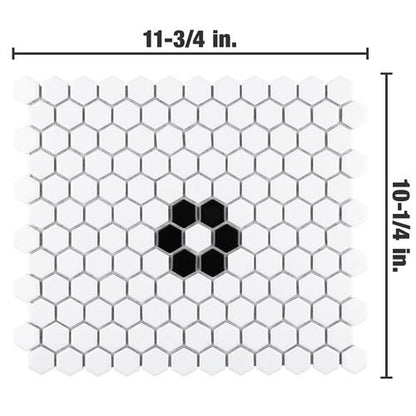 Mavis Single Flower 1" Hex Matte or Glossy