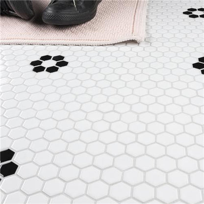Mavis Single Flower 1" Hex Matte or Glossy