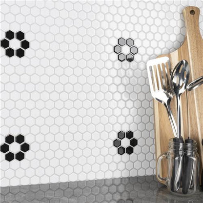 Mavis Single Flower 1" Hex Matte or Glossy