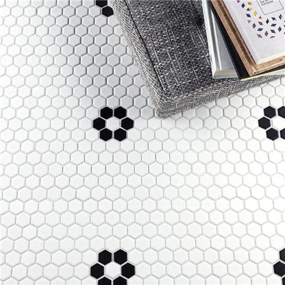 Mavis Single Flower 1" Hex Matte or Glossy