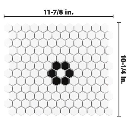 Mavis Single Flower 1" Hex Matte or Glossy