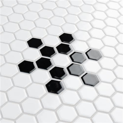 Mavis Snowflake 1" Hex Matte or Glossy