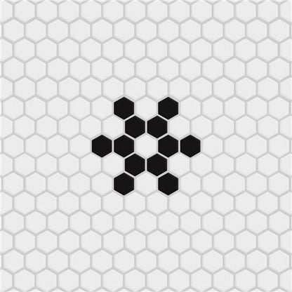 Mavis Snowflake 1" Hex Matte or Glossy